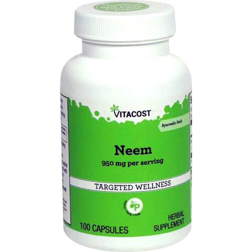 أوراق نيم 475 ملجم 100 كبسولة Vitacost Neem Leaf (Best Before 01-11-2025)