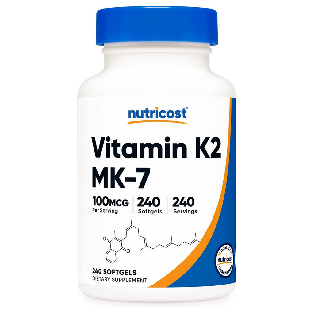 فيتامين ك2 100 مكجم 240 حبة Nutricost Vitamin K2 MK-7 Non-GMO