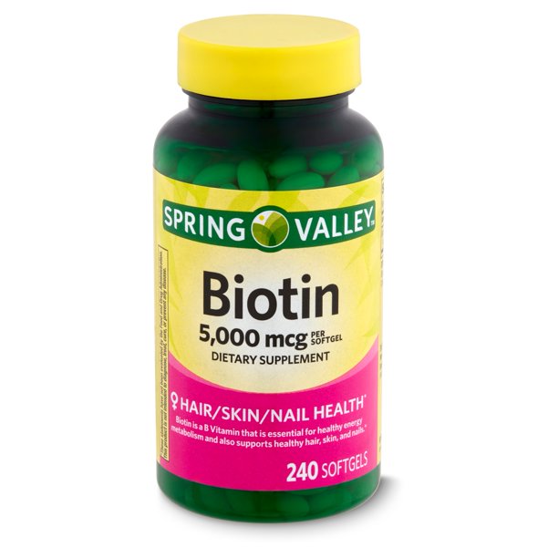 بيوتين (ب7) 5000 مكجم 240 حبة Spring Valley Biotin (B7)