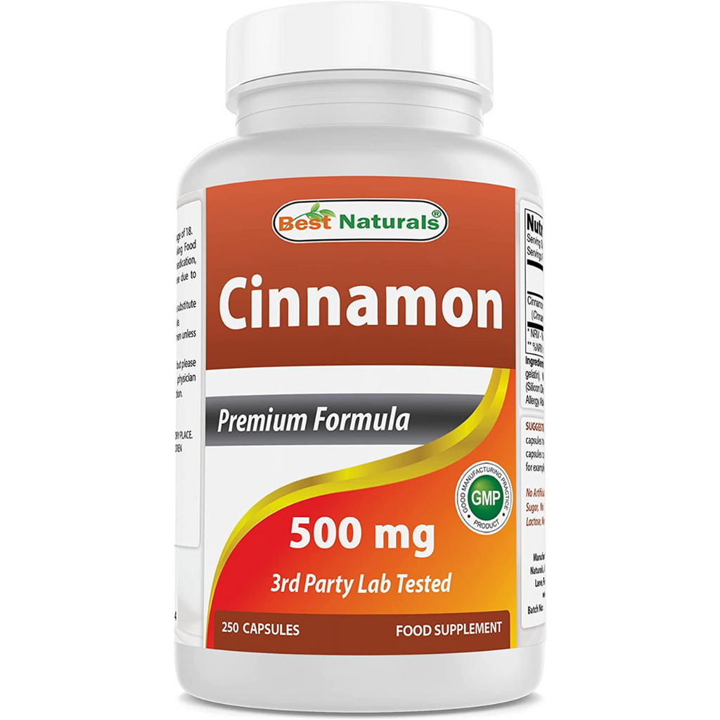 قرفة 500 ملغم 250 كبسولة Best Naturals Cinnamon