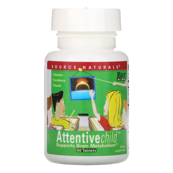 Source Naturals‏, Attentive Child، 60 tablets (Best Before 01-08-2028)