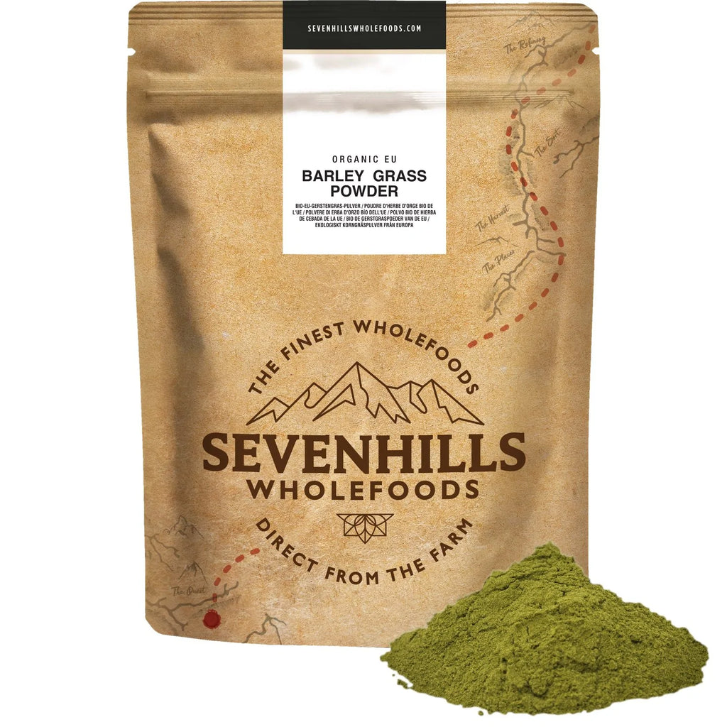 عشبة الشعير العضوي الاوروبي 200 غرام Sevenhills Wholefoods, Organic European Barley Grass Powder