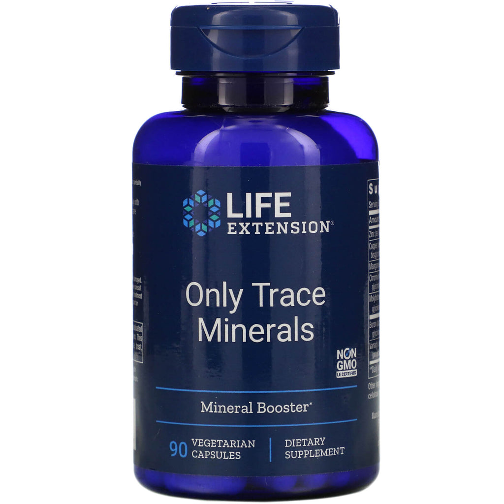 المعادن النادرة كليتد أفضل صيغة 90 كبسولة Life Extension‏, Only Trace Minerals (Best Before 01-04-2025)