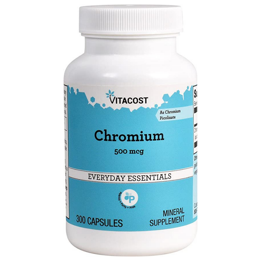 كروميوم بايكلونيت 500 مكجم 300 كبسولة Vitacost Chromium Picolinate (Best Before 01-02-2026)