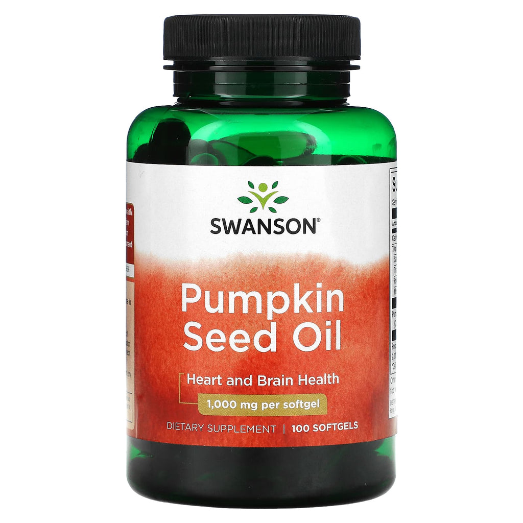 زيت بذور اليقطين 1000 ملجم 100 حبة Swanson Pumpkin Seed Oil