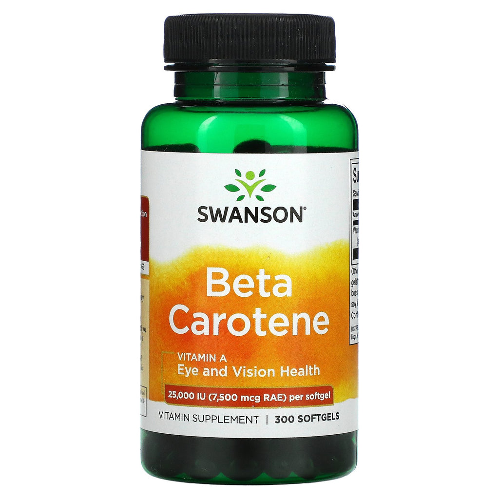 فيتامين أ بيتا كاروتين 25000 وحدة 300 حبة Swanson Vitamin A Beta Carotene