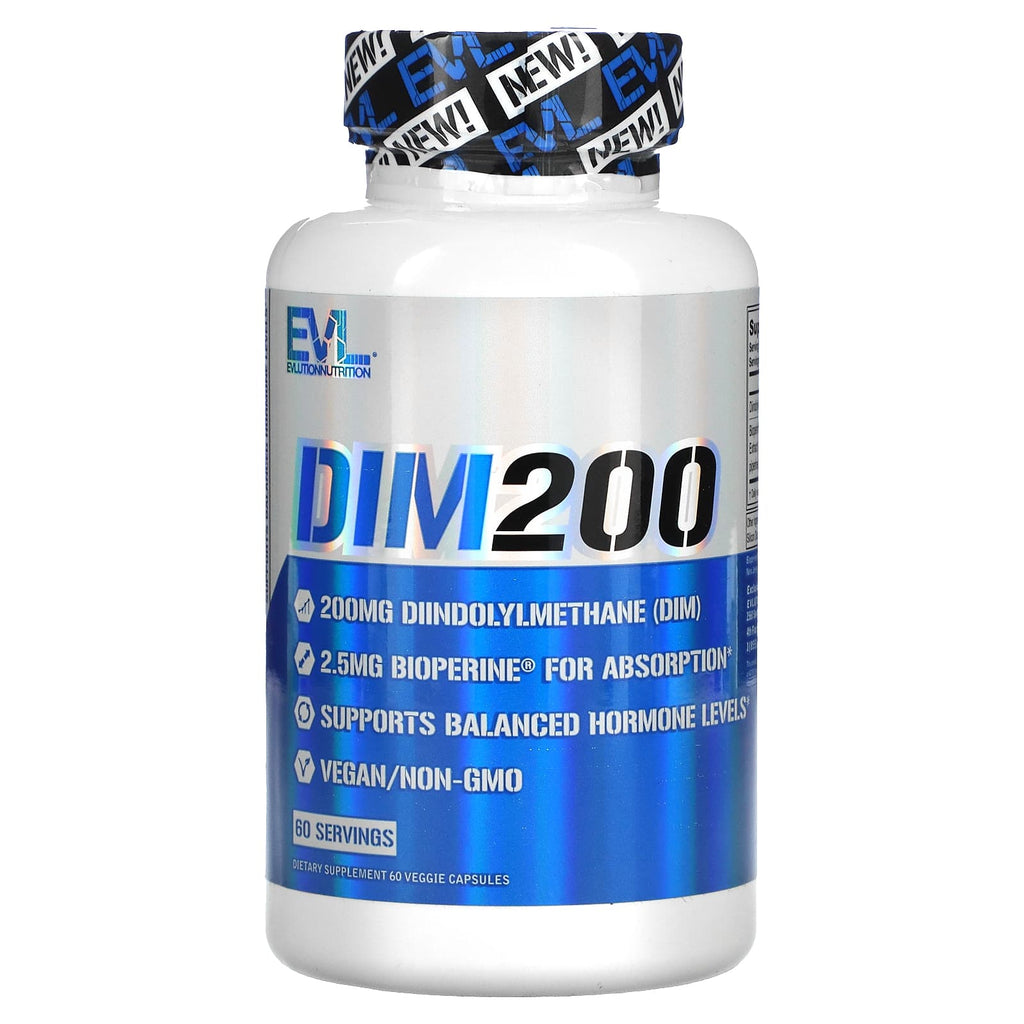 EVLution Nutrition‏ DIM 200 mg 60 Capsules (Best Before 01-07-2025)