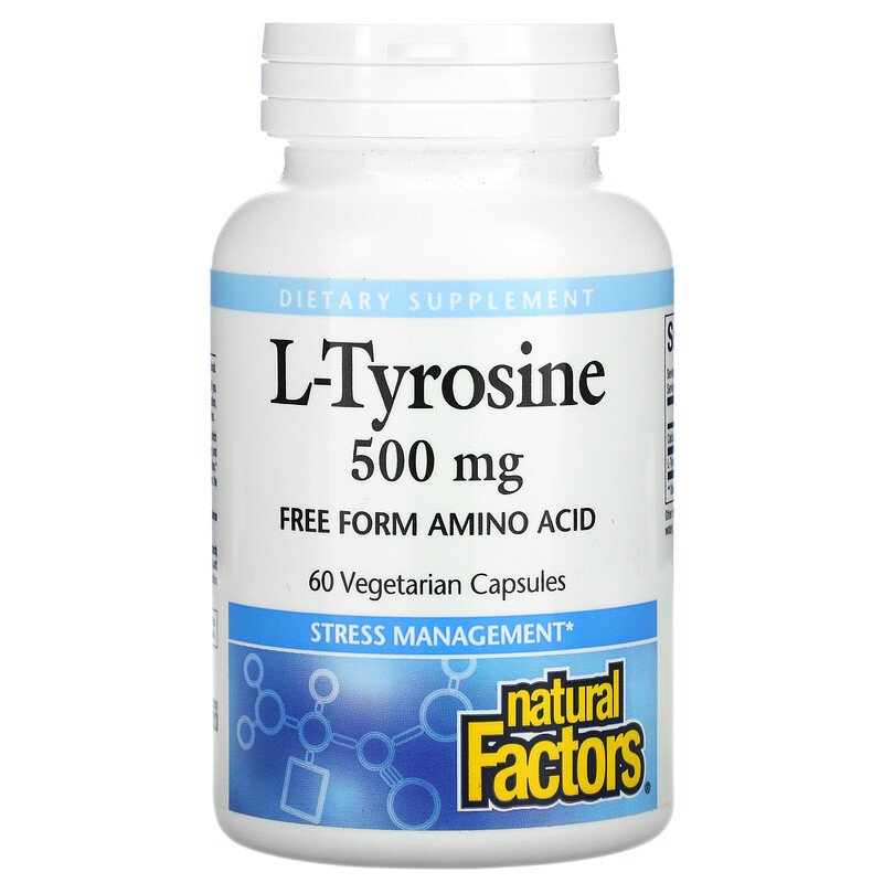ل تيروسين 500 ملجم، 60 كبسولة Natural Factors L Tyrosine