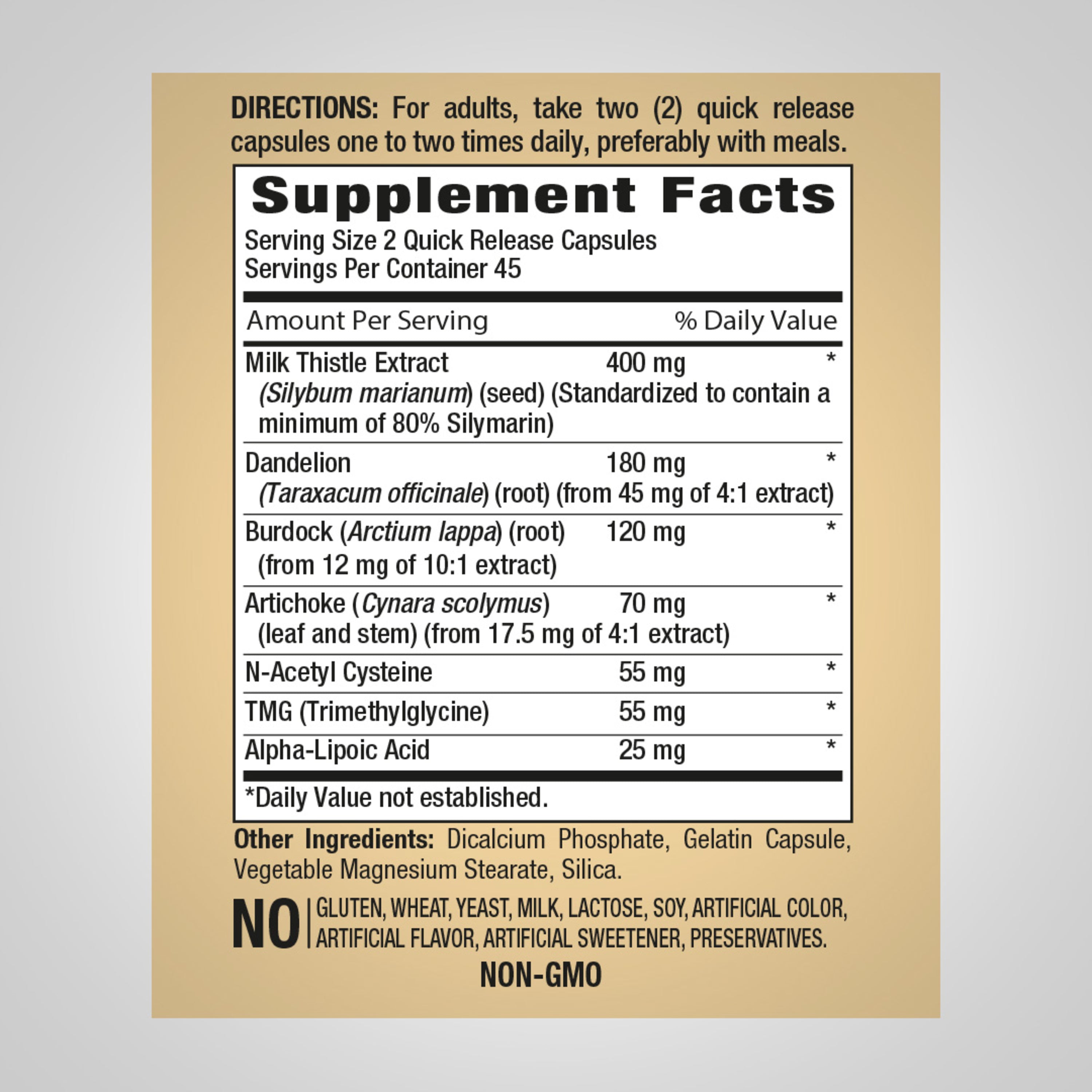 تنظيف الكبد كومبلكس خلاصة حليب الشوك 200 ملجم 80% سيليمارين مع 6 عناصر 90 كبسولة PipingRock Liver Care Complex, Milk Thistle + Dandelion + Burdock + Artichoke + NAC + TMG + ALA (Non-GMO) (Best Before 01-10-2028)