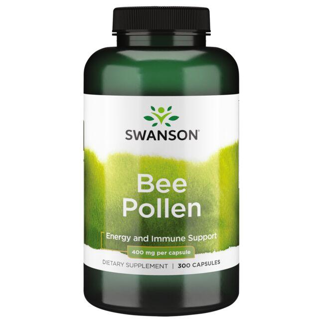 حبوب لقاح النحل 400 ملجم 300 كبسولة SWANSON Bee Pollen