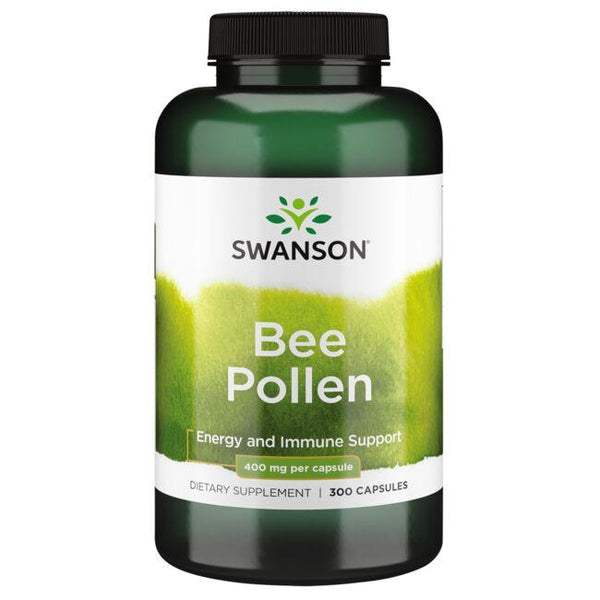 حبوب لقاح النحل 400 ملجم 300 كبسولة SWANSON Bee Pollen (Best Before 01-07-2027)