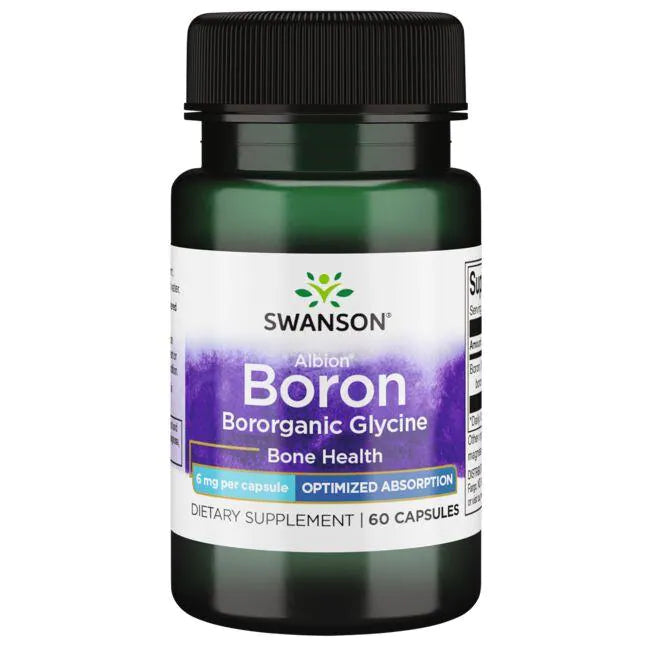بورون 6 ملغم 60 كبسولة SWANSON Albion Boron Bororganic Glycine