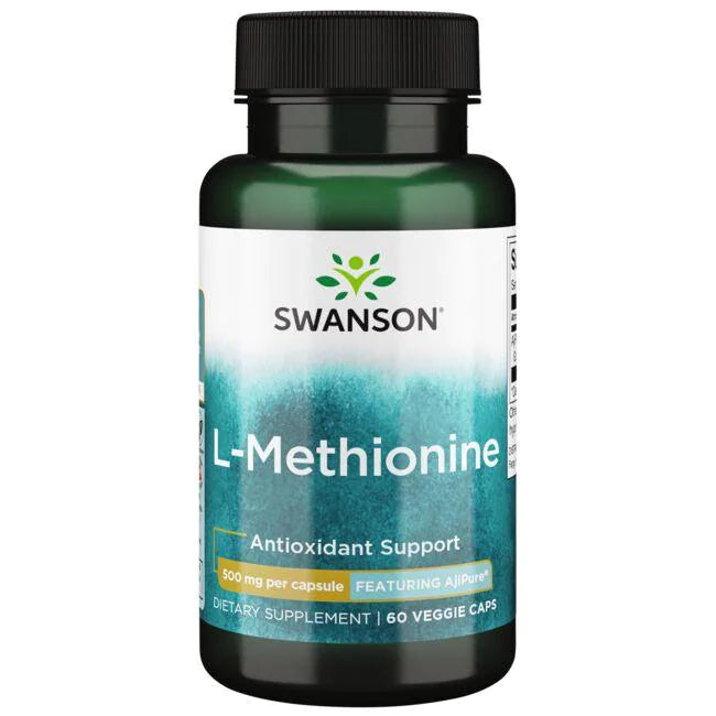 ل ميثيونين 500 ملغم 60 كبسولة Swanson L-Methionine Featuring AjiPure