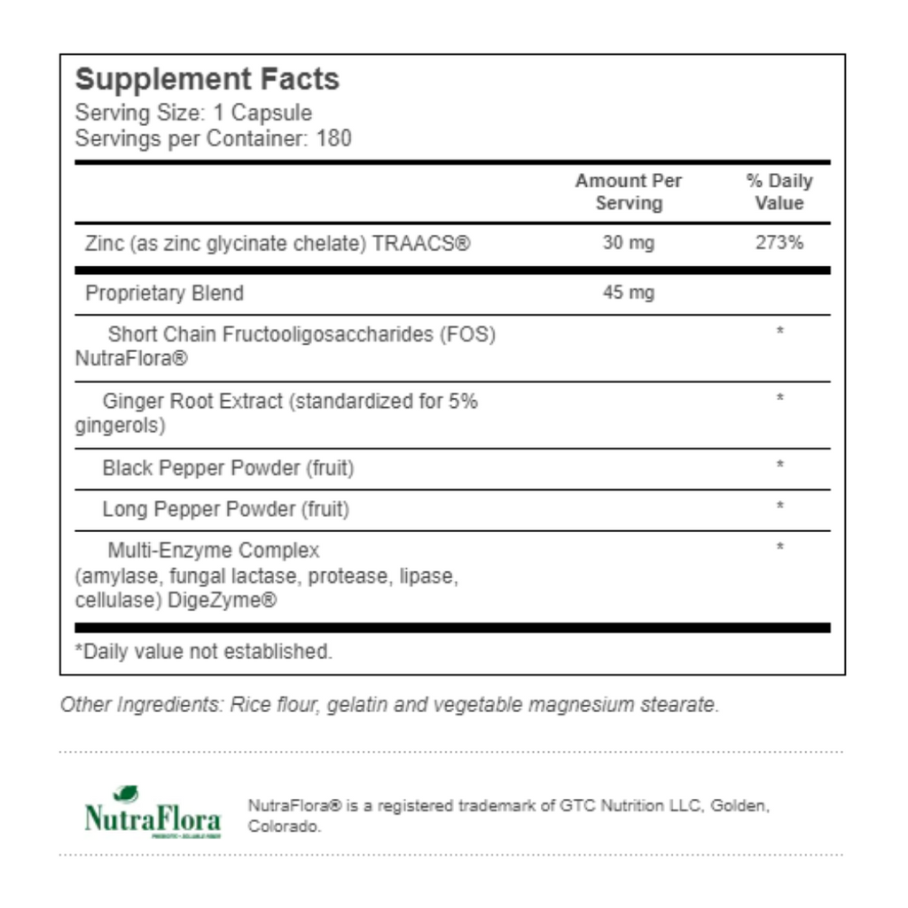 زنك جلايسينيت كليتد 30 ملغم مع أعشاب وانزيمات دعم الامتصاص 180 كبسولة Vitacost Albion® Zinc Glycinate Chelate (Best Before 01-04-2026)