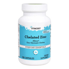 زنك جلايسينيت كليتد 30 ملغم مع أعشاب وانزيمات دعم الامتصاص 180 كبسولة Vitacost Albion® Zinc Glycinate Chelate (Best Before 01-04-2026)